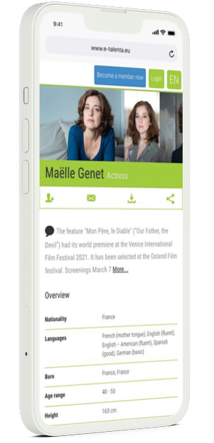 Actor Profile iPhone
