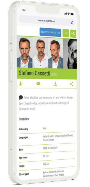 Actor Profile iPhone