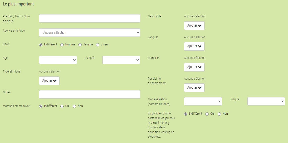 Chercher des comédien(ne)s